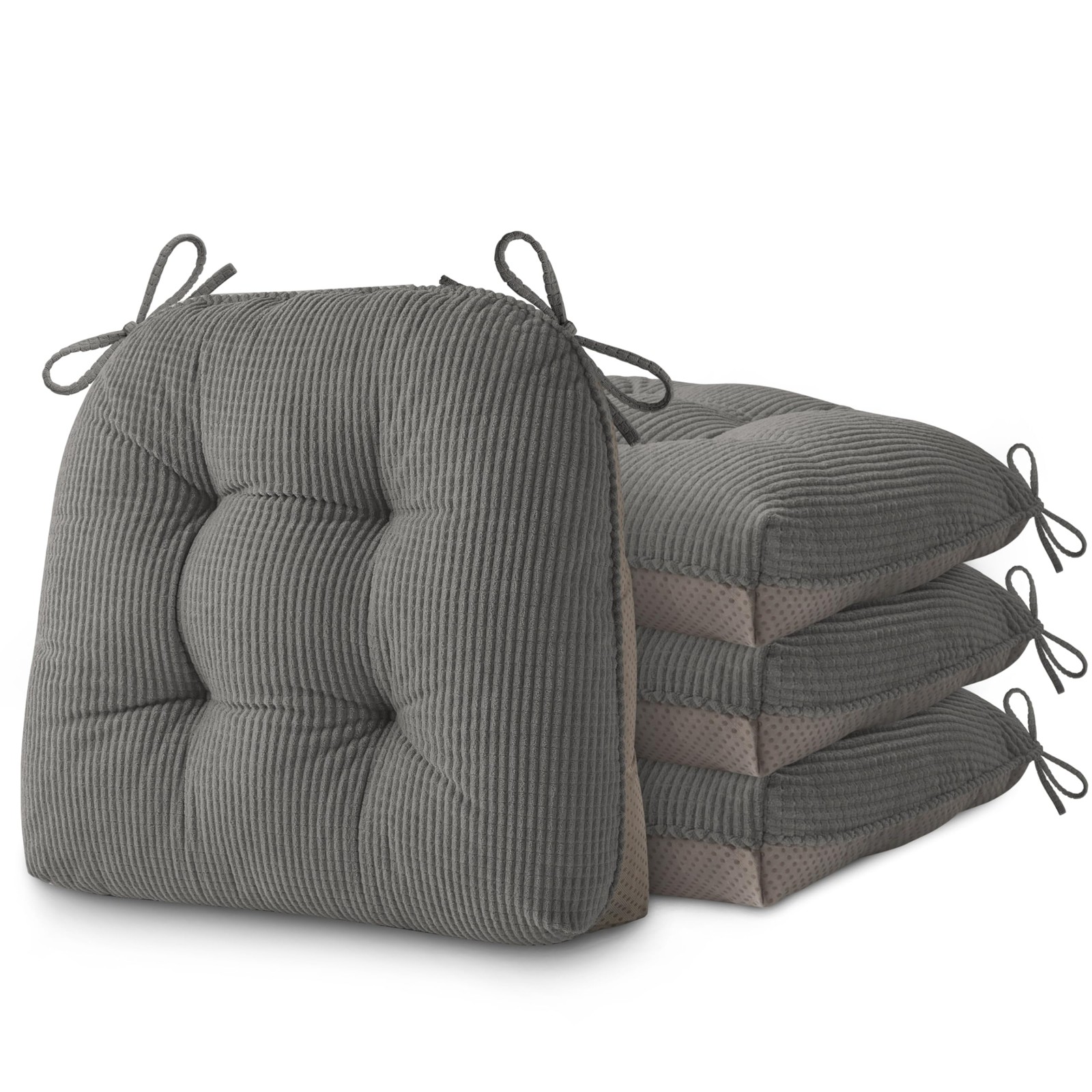 Cushions Set Of 4 Non-slip Bottom Kitchen Chair Pads With Ti