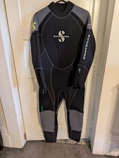 Scubapro 7mm Oneflex Men's Full Wetsuit Large. Back; Wrist Leg Zippers. Used