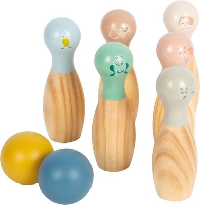 small foot Bowling ''Garden Buddies'' van hout, bowlingspel met dierenmotieven, bo