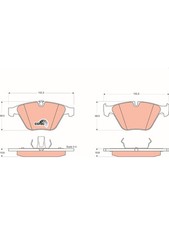 TRW Brake Pads fits BMW 6 Series 4.4 E63 645 Ci (GDB1498)