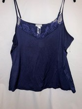 HANRO Lilith Lace Trim Camisole Blue Polyamide/elastane L