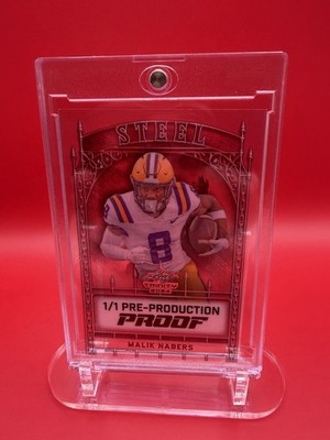 2025 Leaf Trinity - Steel Malik Nabers 1/1 Pre-Production Proof