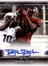 2017 Leaf Draft Autographs #ATT1 Taywan Taylor Auto - FB