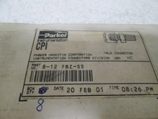 LOT OF 8 PARKER 8-12 FBZ-SS MALE CONNECTOR NSMP