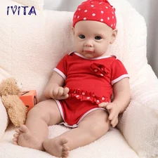 IVITA 21" Full Body Silicone Reborn Baby Girl Newborn Vivid Silicone Doll