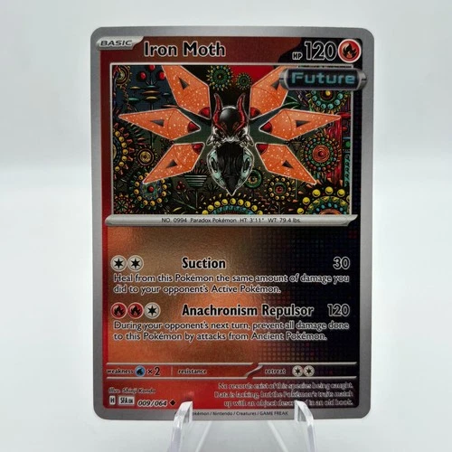 Pokemon – IRON MOTH - 009/064  - Shrouded Fable – Reverse Foil  - NM/M - QTY