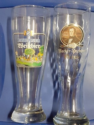 2 Weißbiergläser - Hacker-Pschorr und Paulaner