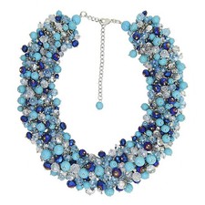 Girls Party Crystal Necklace Choker Earrings Dangle Bracelet Bangle Accessories