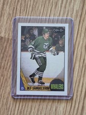 1987-88 O-Pee-Chee #23 Ulf Samuelsson Rookie Card RC NHL ? Hartford Whalers. rookie card picture