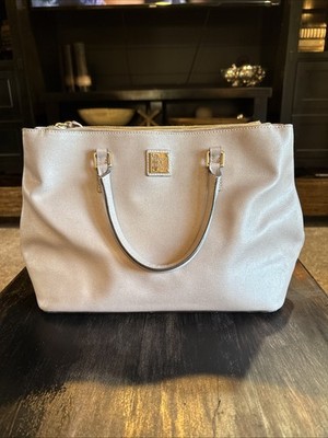 Dooney Bourke 1975 Large Handbag Tote Purse Oyster Pink Red No