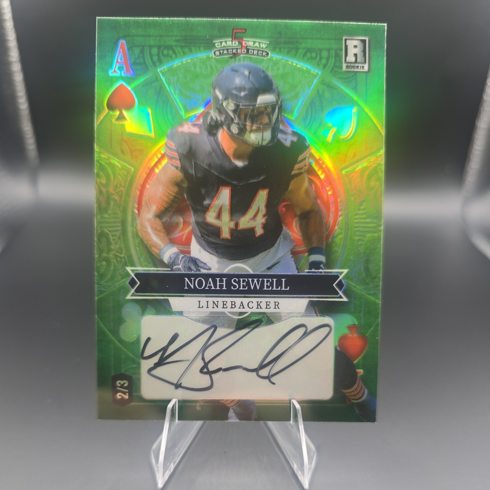 Noah Sewell Wild Card 5 Card Draw Stacked Deck Queen Autographs #NSA Base