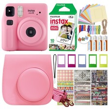 Fujifilm Instax Mini SE Instant Camera Pink with 10 Film Prints  Accessory Kit