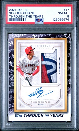 2021 TOPPS THROUGH THE YEARS #17 SHOHEI OHTANI PSA 8