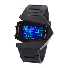 Men Woman Digital Watch Sports Alarm Multifunctional Fighter Jet Airplane Watch