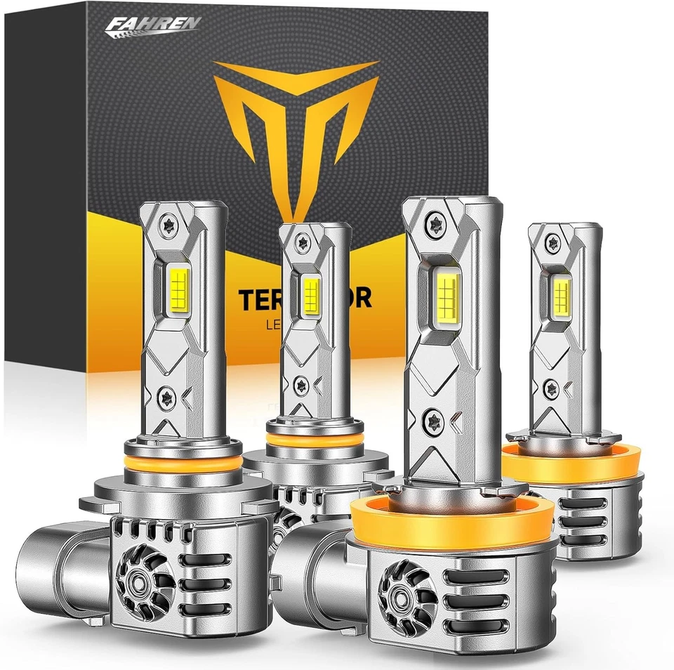 FAHREN/TERMITOR FAHREN 2025 H11/H9+9005/HB3 LED Headlight Hig/Low Bulb 60000LM 900% Ultra Bright