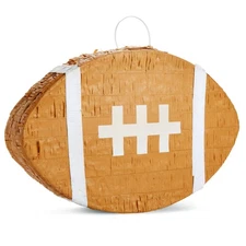 Small Football Pinata for Sports Birthday Party Decorations, 16.5x2.9x10.6 In