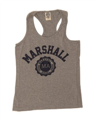 FRANKLIN & MARSHALL Mens Graphic Vest Top Small Grey Cotton AK13