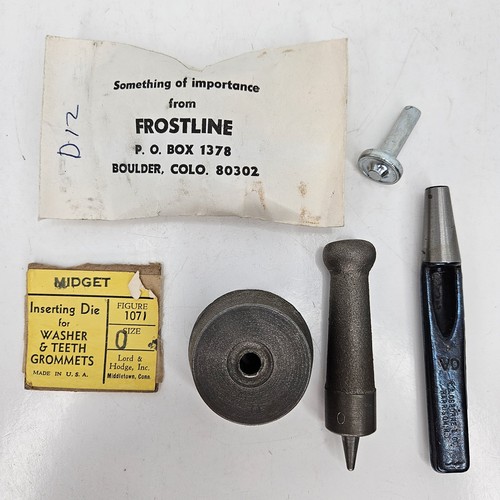 C.S. Osborne #0 Spur Grommet Setting Die & Snap Fasteners Punch Hole Punch USA