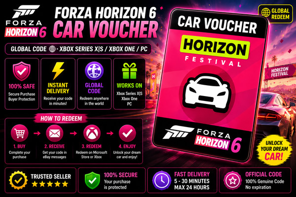 Forza Horizon 6 Car Voucher Code Global – Xbox Series X|S & PC