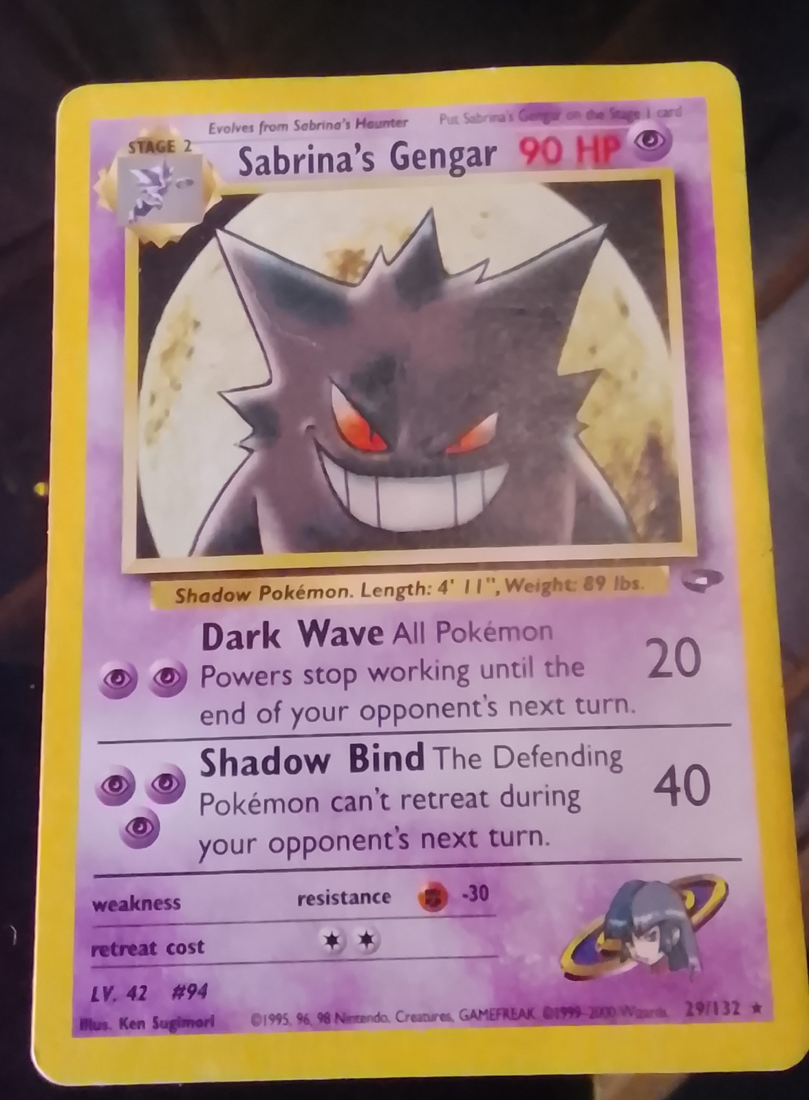 Sabrina's Gengar 29/132 Gym Challenge Regular