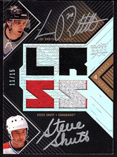 LUC ROBITAILLE STEVE SHUTT 2008-09 Upper Deck Black Dual Auto Quad Jerseys #/15