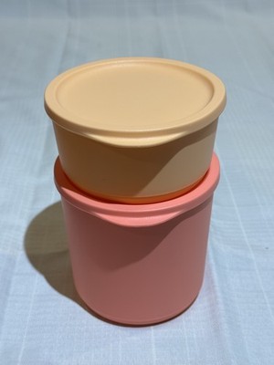Tupperware Peach And Coral Bowl Set