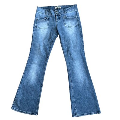 Vintage LEI Ashley Louise Y2K Low Rise Jeans Size 11 Blue Denim