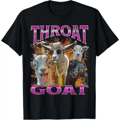Throat Goat Y2K Bootleg T-Shirt - Funny Adult Humor Unisex Graphic Tee