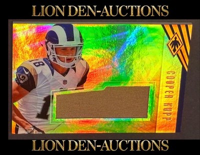 COOPER KUPP 2017 PHOENIX ROOKIE JUMBO MATERIAL SSP RC JERSEY MATCH STAMP # 10/25
