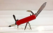Wenger Delemont Swiss Army Knife Very Nice Condition Scout Red No Cross