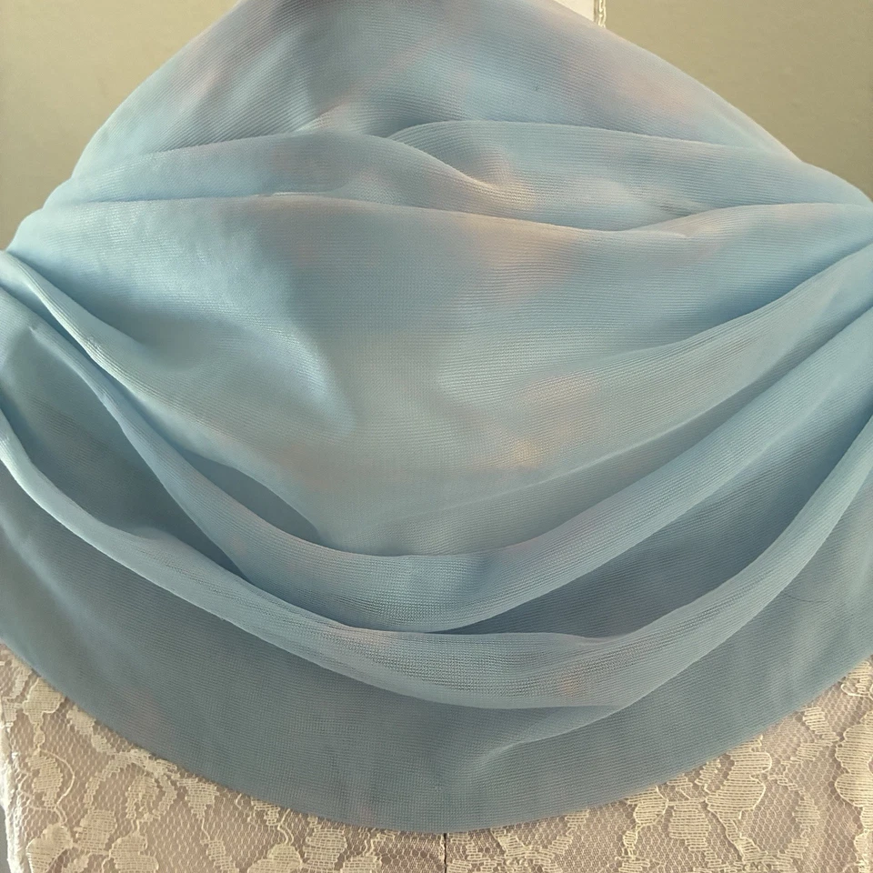 VINTAGE Handmade Party Dress with Chiffon Collar Drape - Image 4 of 4