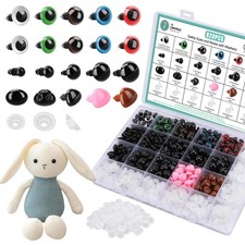 820pcs Safety Eyes for Amigurumi- Premium Safety Eyes and Noses for Crochet Anim