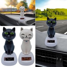 Solar Powered Dancing Animal Swinging Animated Bobble Dancer Toy Car Decor Cat