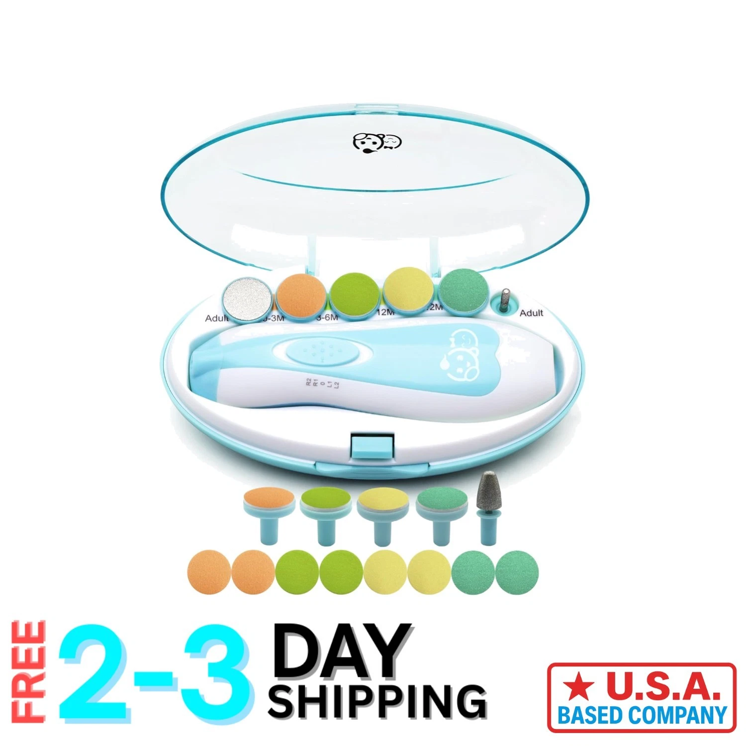 Electric Baby Nail File 21 in 1 with Touch-and-Stop Function & Storage Case
Opens in a new window or