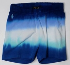  30 Polo RALPH LAUREN Kids 4T BLUE OMBRE Stretch Jersey SHORTS Cotton Authentic