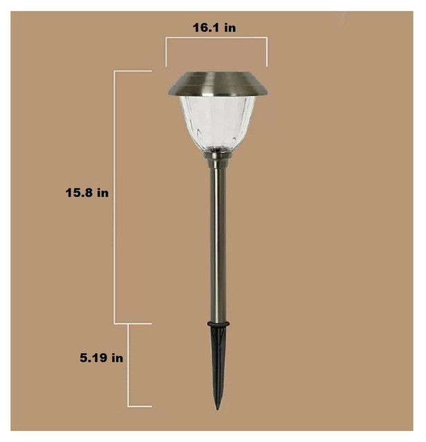 Member's Mark LED Solar Path Lights Stainless Steel 14 Lumens (5 Pack