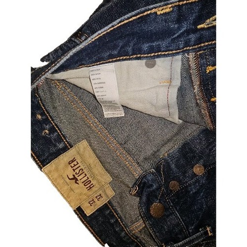 Jeans stivaletto uomo Hollister Hermosa vita bassa 32x32 bottoni mosca - Foto 10 di 11