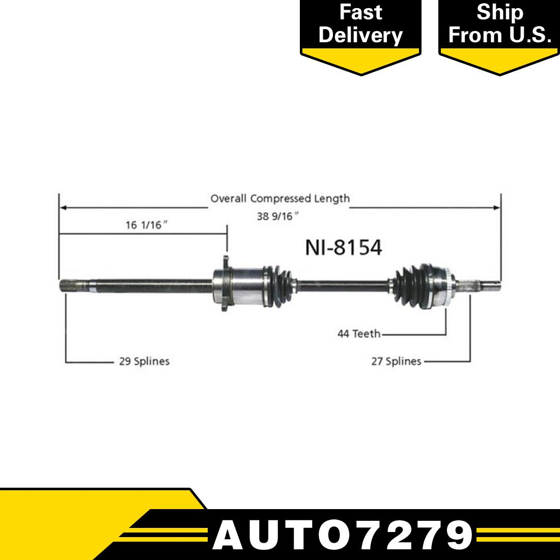For 2002 2003 2004 2006 Nissan Altima 2.5L Automatic Front Right