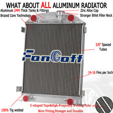 For 32 Ford Model A Flathead V8 Engine 20 Core Height 4-rows Aluminum Radiator