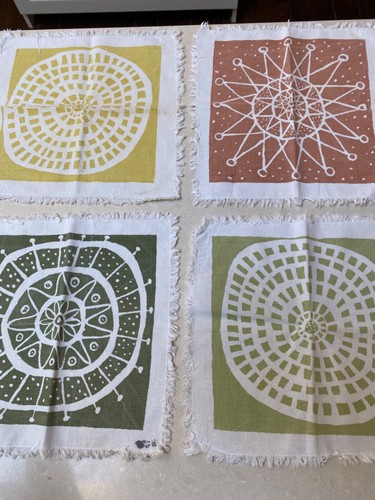 Vintage Mid Century Cocktail Napkins 8 Retro Graphic Beverage Napkins 8 - Picture 6 of 7