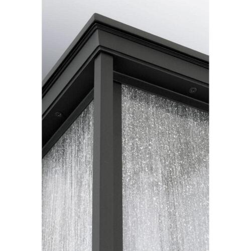 Progress Lighting Wall Lantern Light 7.25" 1-Light 100W Seeded Glass Shade Black - Picture 4 of 5