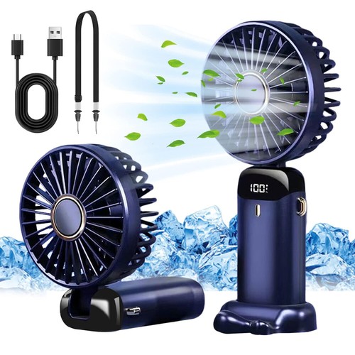 USB Ventilator Leise Mini Handventilator Tragbarer Fan Lüfter mit 5000Mah Akku - Bild 2 von 18