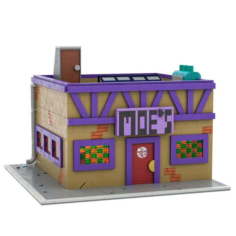 Moe's Tavern Modular Building Blocks Set TV MOC Bricks Toys Collection DIY Model - Image 2 of 4