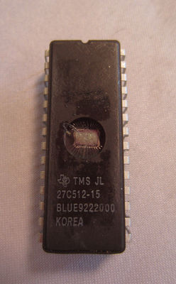 Texas Instruments TMS JL 27C512-15 BLUE9222000 28-Pin Ic Processor Chip