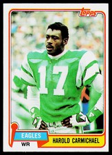 Harold Carmichael, 1981 Topps, #35, Philadelphia Eagles,