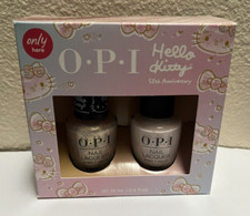 OPI HELLO KITTY 50th Anniversary Nail Lacquer Duo Set LET'S BE FRIENDS + FOREVER