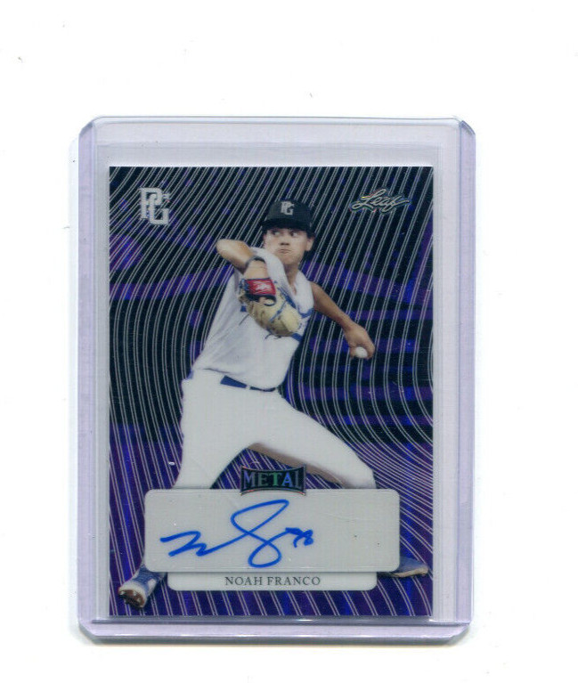 2023 Leaf Perfect Game All American Autographs Purple Noah Franco Auto 6/25