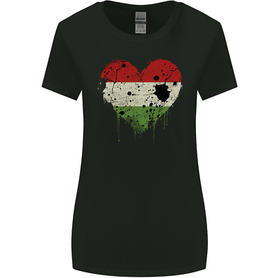 Liebe Ungarn Flagge Ungarischer Tag Fußball Damen breiter geschnitten T-Shirt