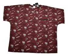 Virginia Tech Hokies Basketball Football Dudz Scrubs Scrub Shirt Top New