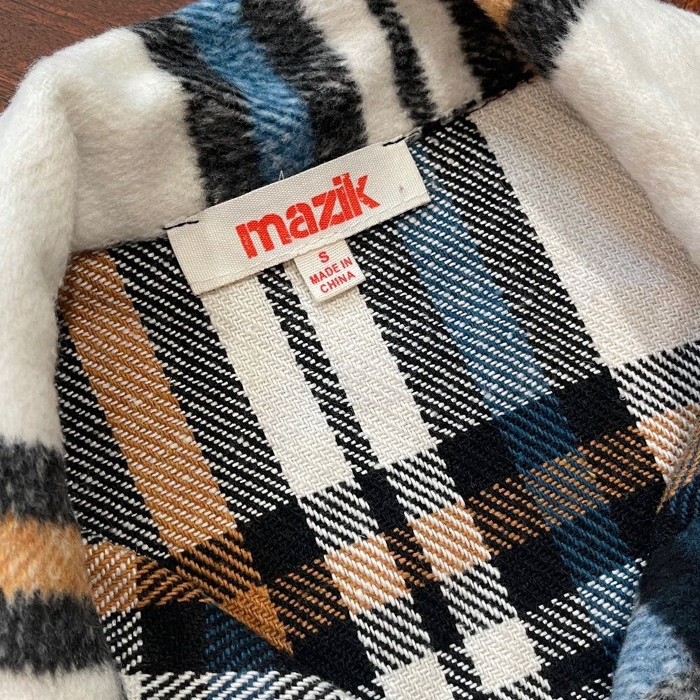 Mazik Multicolor Plaid Pattern Button Shacket siz… - image 8